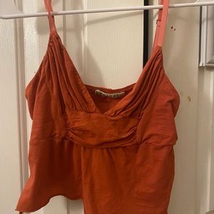 upcycled dark pink cropped tank